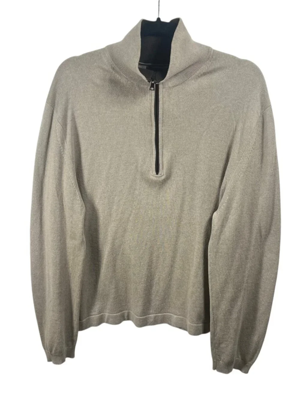 Banana Republic Sweater Mens 1/4 Zip Pullover Silk Cashmere Large Long Sleeve